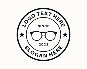 Optometry - Eyeglass Fashion Emblem logo design