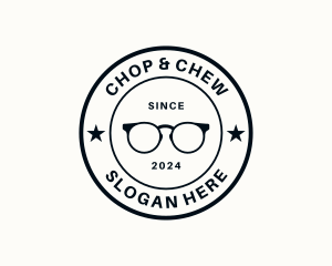 Eyeglass Fashion Emblem Logo