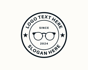 Corrective Lens - Eyeglass Fashion Emblem logo design