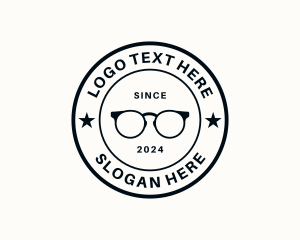 Eyeglass Fashion Emblem Logo