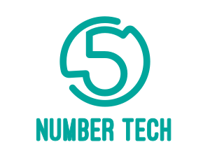 Number - Round Number 5 logo design
