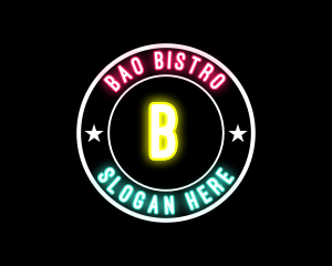 Neon Star Bistro Pub logo design