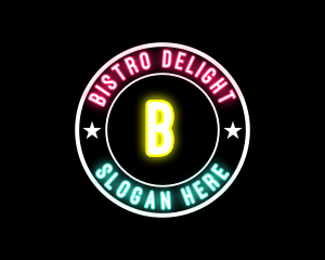 Neon Star Bistro Pub logo design