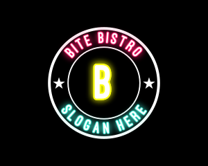 Neon Star Bistro Pub logo design