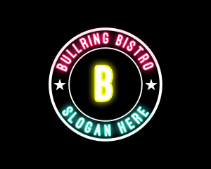 Neon Star Bistro Pub logo design