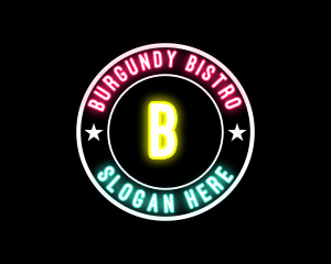 Neon Star Bistro Pub logo design