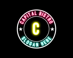 Neon Star Bistro Pub logo design