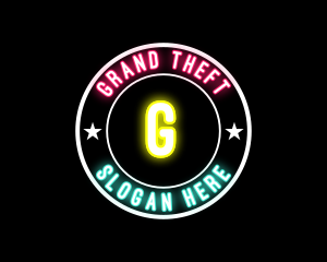 Light - Neon Star Bistro Pub logo design
