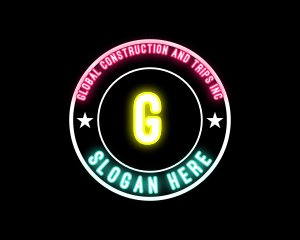 Fun - Neon Star Bistro Pub logo design