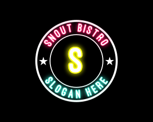 Neon Star Bistro Pub logo design
