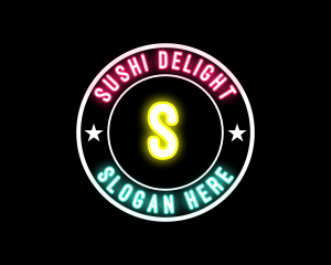 Neon Star Bistro Pub logo design