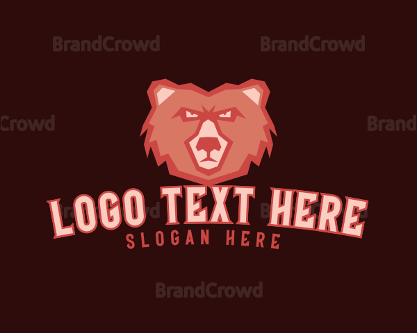 Angry Grizzly Bear Logo