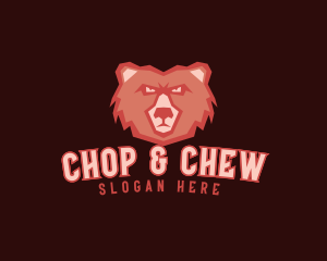 Angry Grizzly Bear  Logo