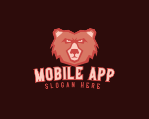 Angry Grizzly Bear  Logo