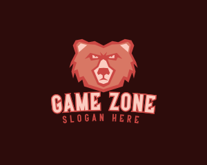 Angry Grizzly Bear  logo design