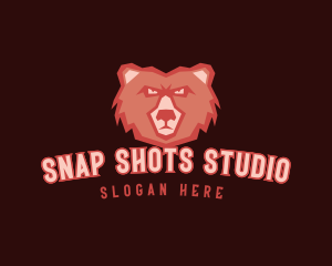 Game Streaming - Angry Grizzly Bear logo design