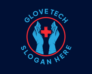 Medical Nursing Gloves logo design