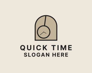 Minute - Time Clock Pendulum logo design
