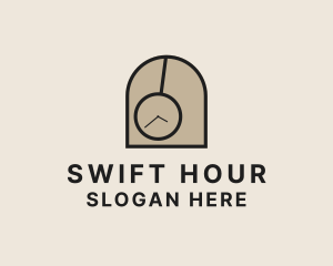 Hour - Time Clock Pendulum logo design