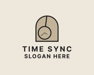 Time Clock Pendulum logo design