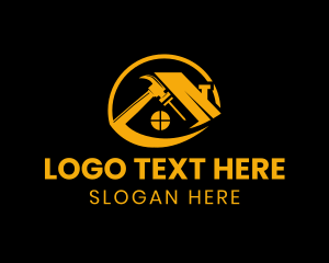 Roof - House Maintenance Tools logo design