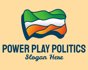 Politics - Wavy Indian Flag logo design
