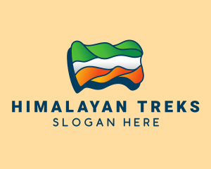 Wavy Indian Flag  logo design