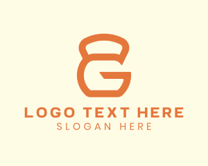Body Builder - Kettlebell Letter G logo design