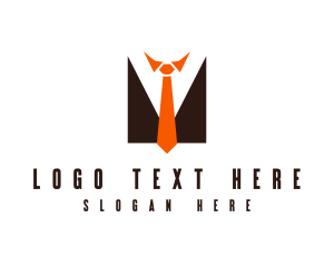 Coat - Businessman Suit Tie logo design