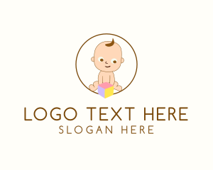 Children Clothing - Toddler Toy Block logo design
