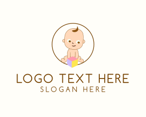 Babysitter - Toddler Toy Block logo design