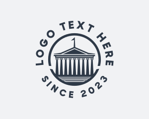 Classical Building - Greek Column Temple logo design