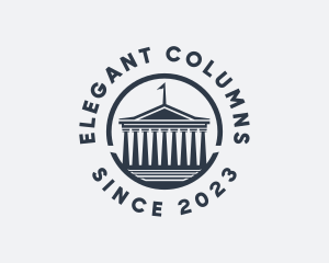 Greek Column Temple logo design