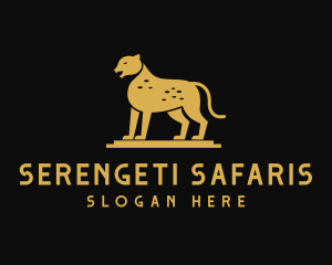 Cheetah Safari Wildlife logo design