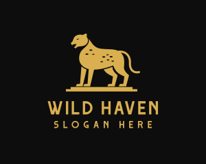 Cheetah Safari Wildlife logo design