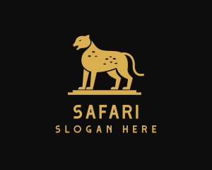 Cheetah Safari Wildlife logo design