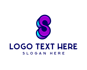 Lettermark - Gradient Creative Agency Letter S logo design