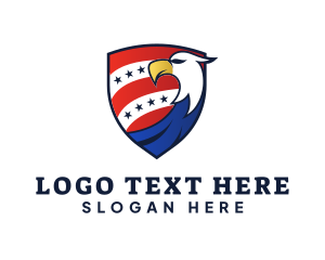 Flag - American Eagle Shield logo design