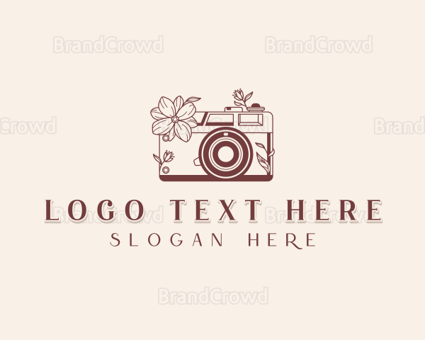 Photographer Floral Camera Logo