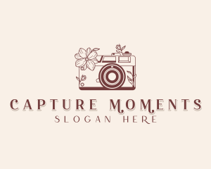 Photographer Floral Camera  logo design