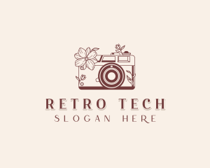 Photographer Floral Camera  logo design