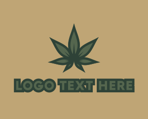 Recreational - Green Plant Marijuana logo design