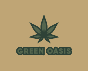 Green Plant Marijuana logo design