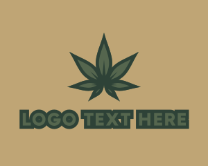 Green Plant Marijuana Logo