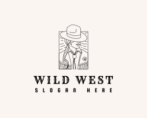 Country Western Cowgirl logo design