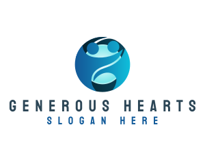 Giving - Human Charity Community logo design