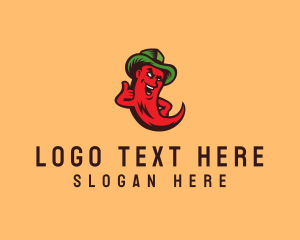 Taqueria - Chili Cowboy Hat logo design