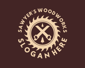 Sawyer - Saw Woodwork Logging logo design