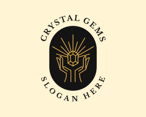 Gemstone Jewelry Hand logo design