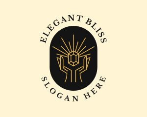 Elegant - Gemstone Jewelry Hand logo design